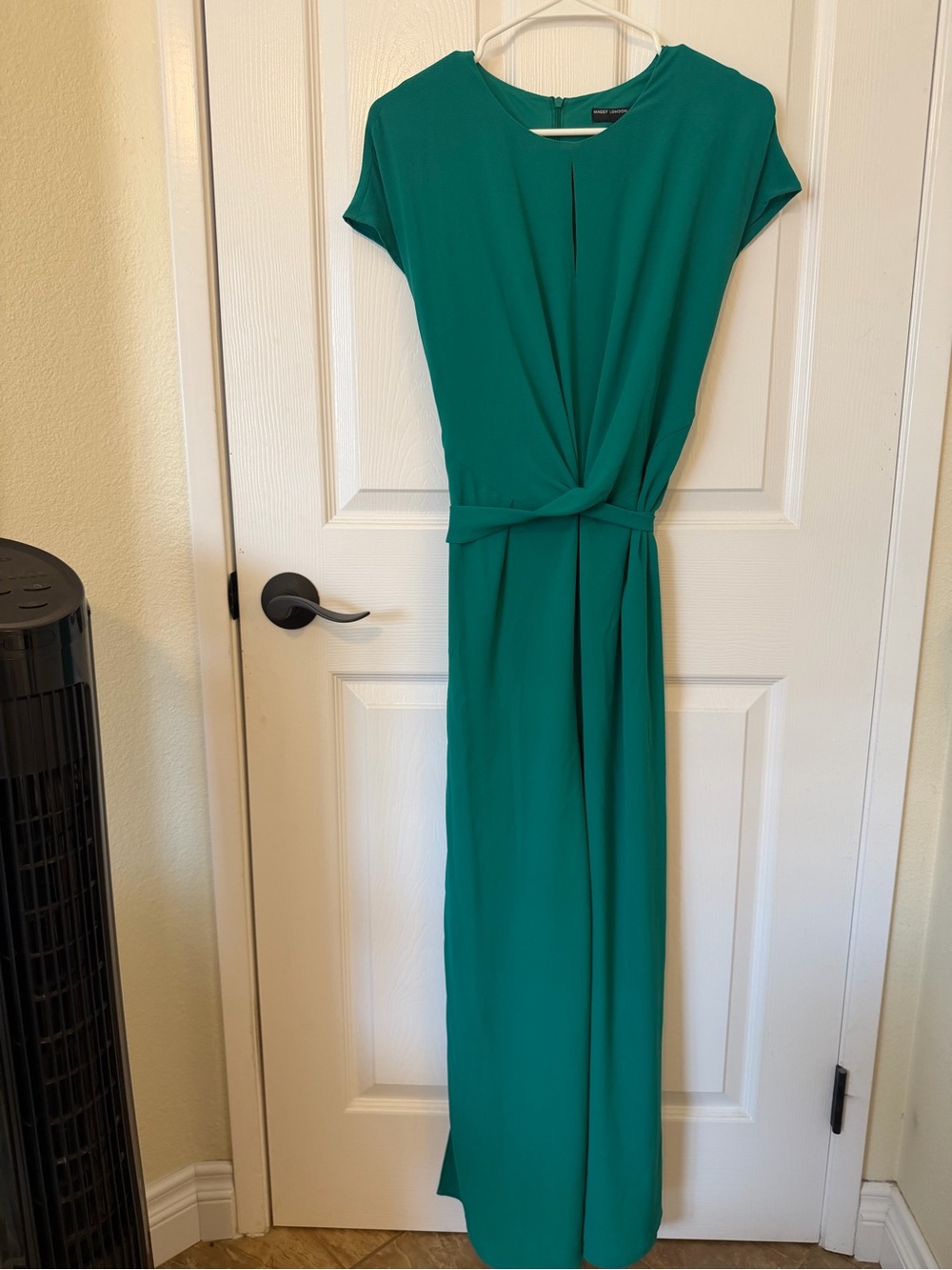 Maggy London Emerald Green Twist-Front Jumpsuit